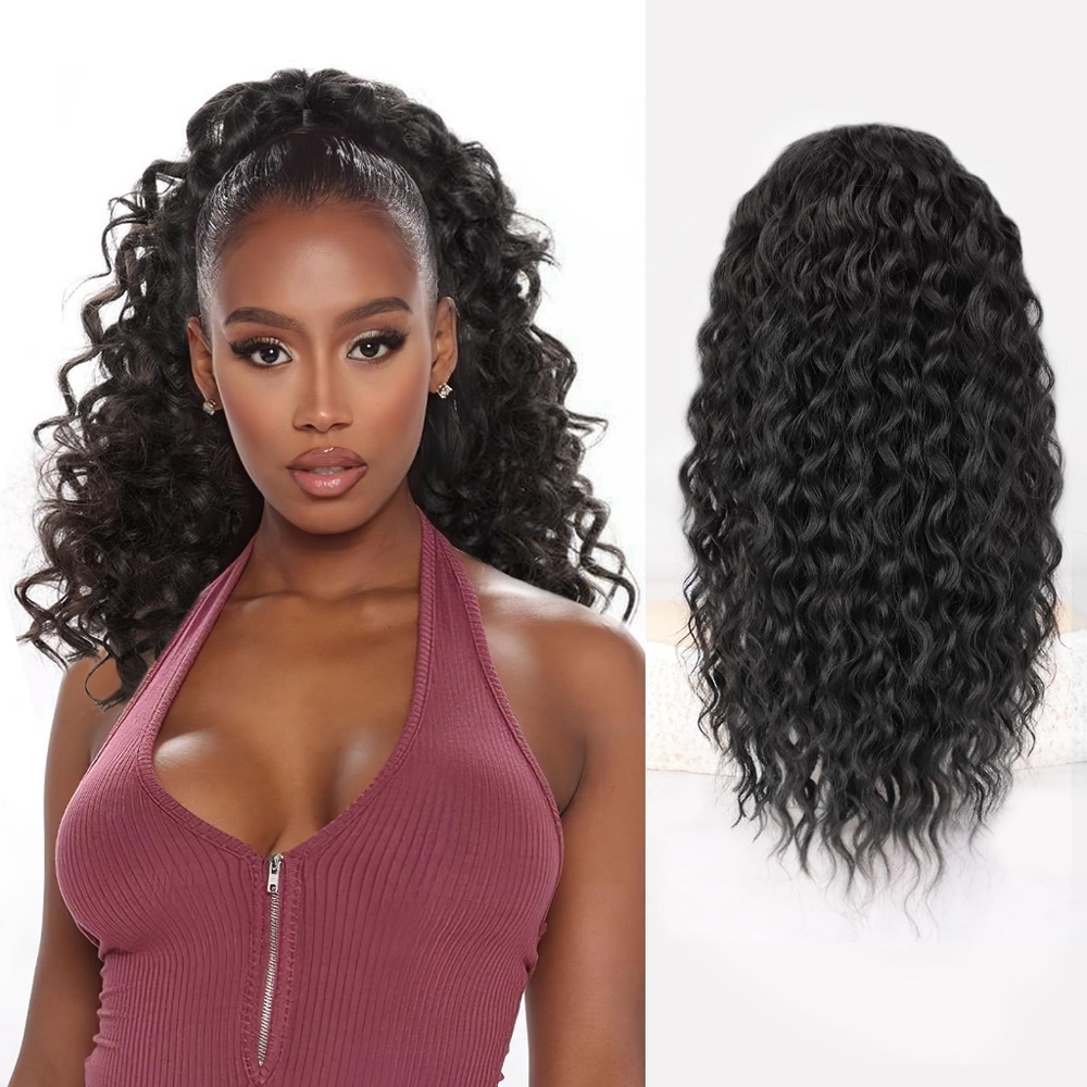 Ponytail Extension Drawstring Ponytail for  Women 18 Inch Synthetic‎ Long